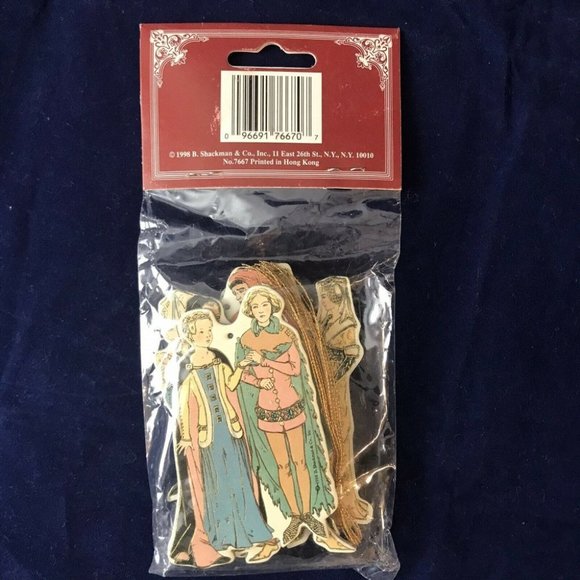 B Shackman Medieval Costume Christmas Hanging Ornaments Double Sided Pkg of 6 - Picture 2 of 7